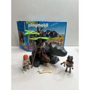 Playmobil 5103 - Stone age - Fight at the bear cave - Complete W Box + Manual
